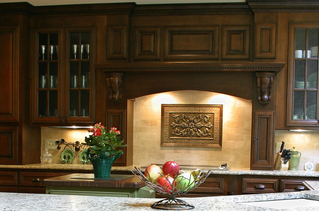 kitchen with tile backsplash